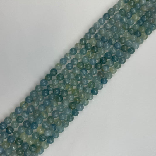 Natural Celestite Polished Round Beads