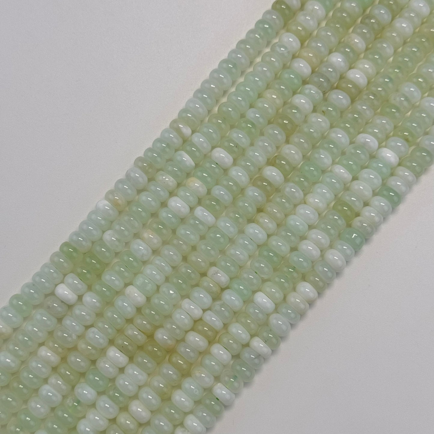 Green Opal Rondelle Polished Beads image 6