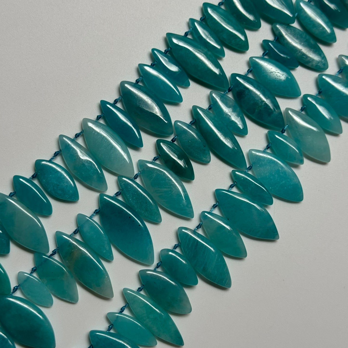 Amazonite Marquise Gemstone Beads - AA Quality (Mixed Size) image 5