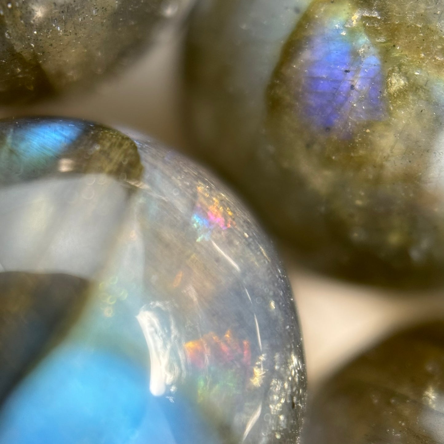 Labradorite AAAA Polished Round Beads - high quality labradorite image 12