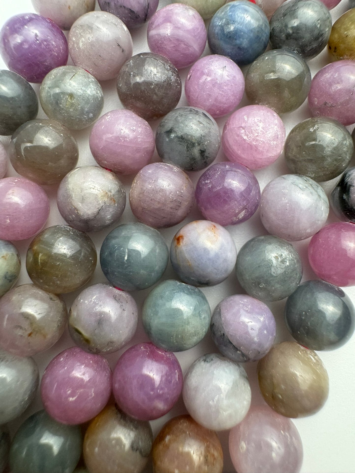 Ruby & Sapphire Polished Round Beads image 2