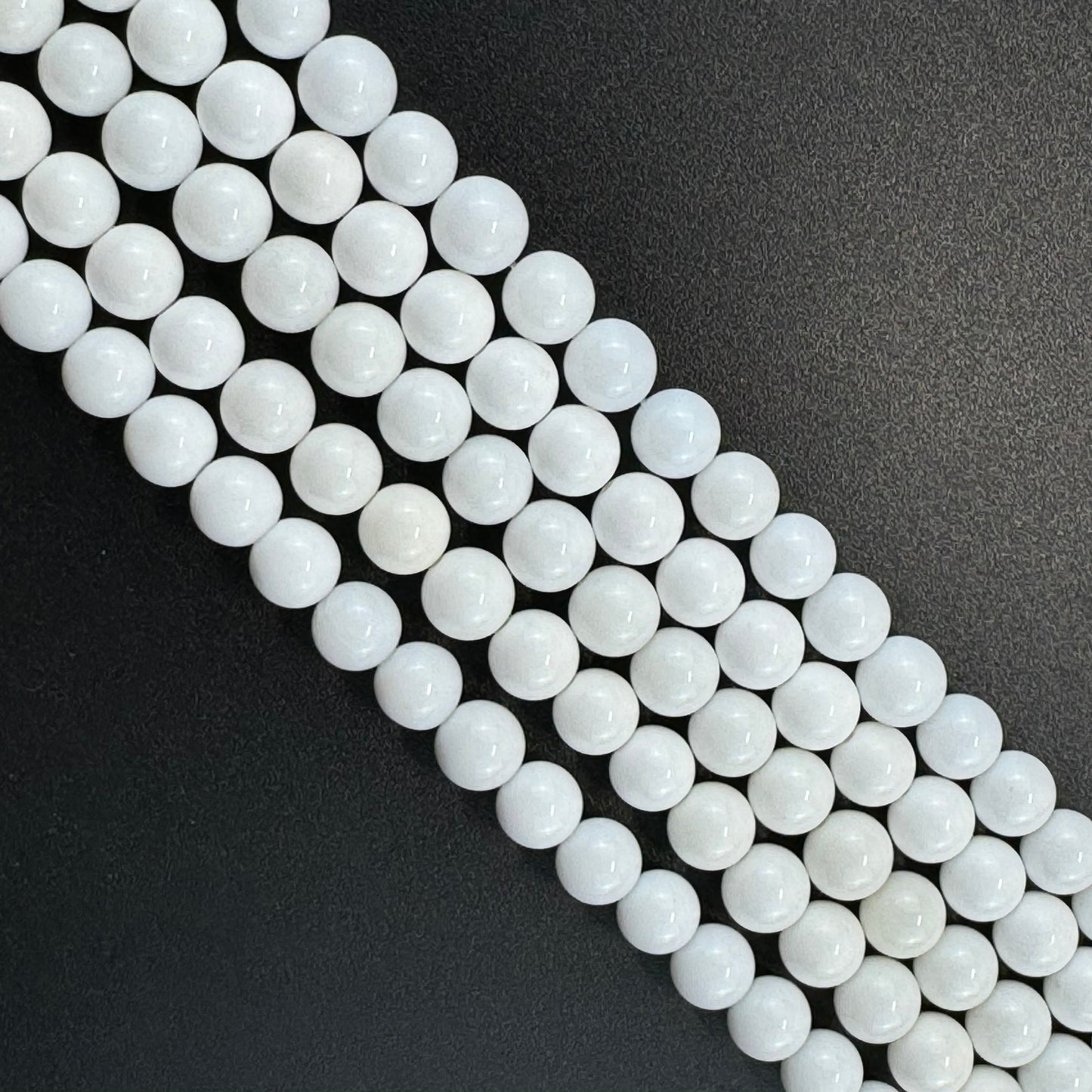 White Agate Polished Round Beads image 2
