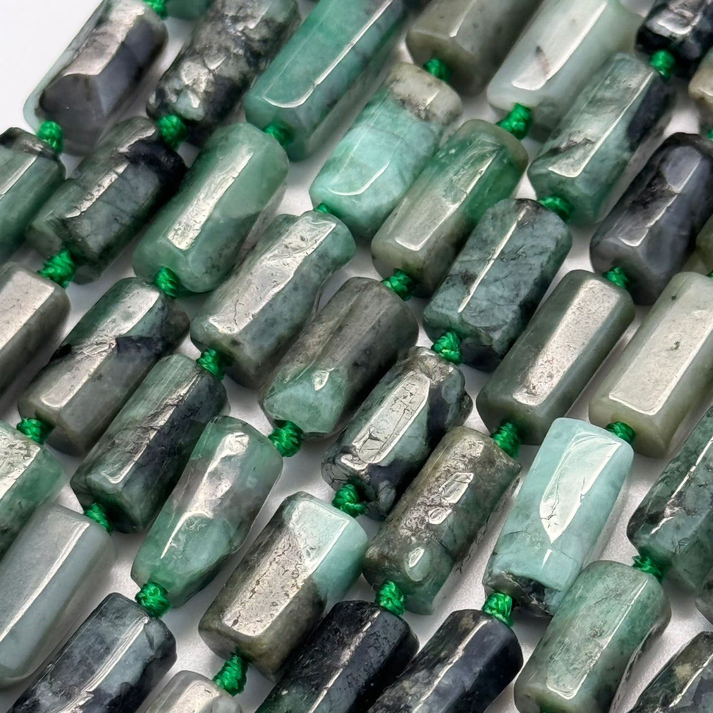 Emerald Cylinder Beads image 6