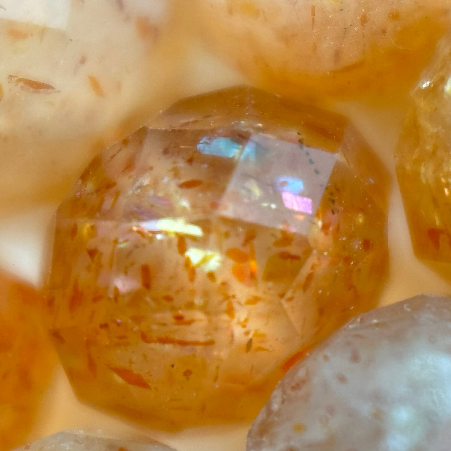 Sunstone Faceted Rondelle Beads (AA Quality) image 6