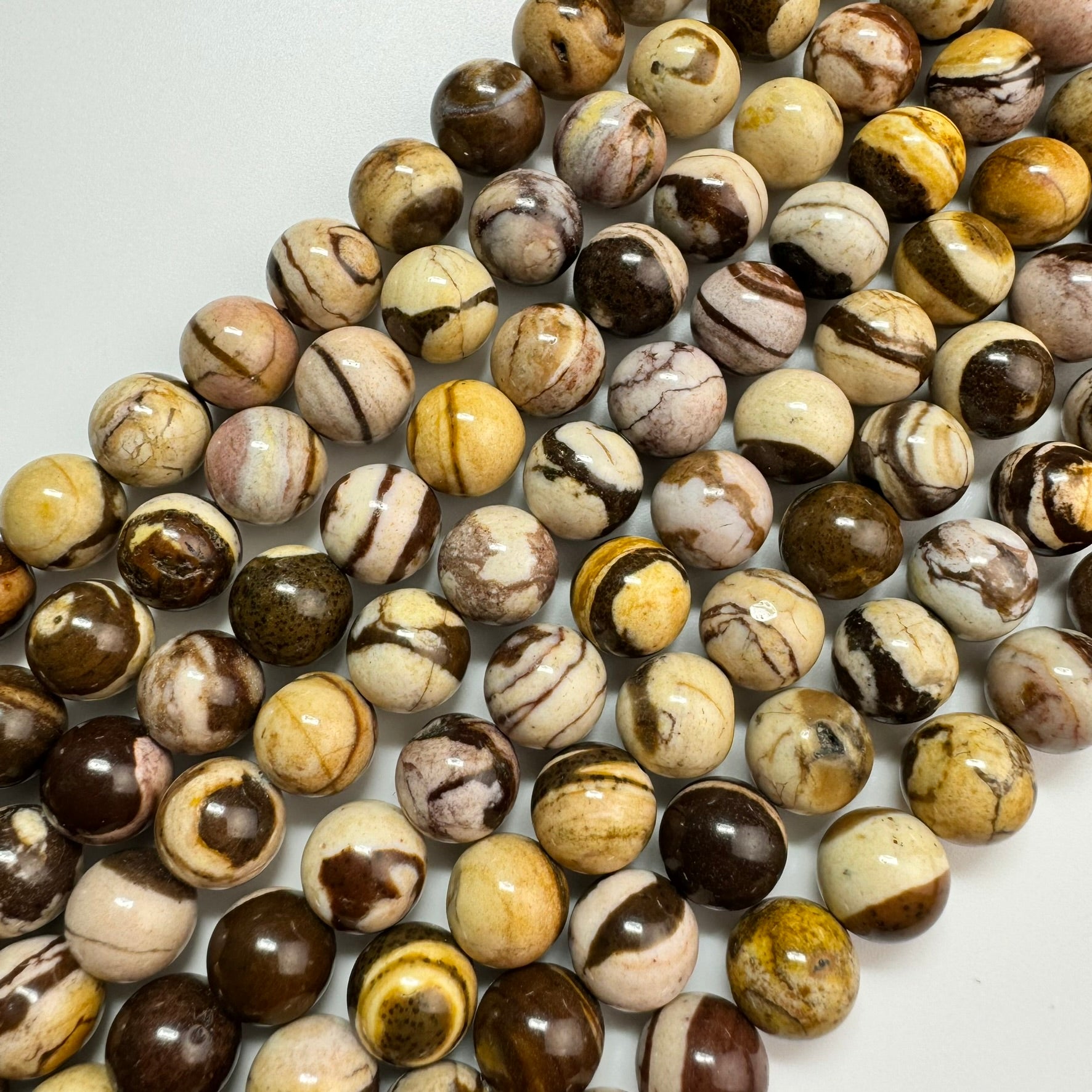 Australian Zebra Jasper Polished Round Beads image 2