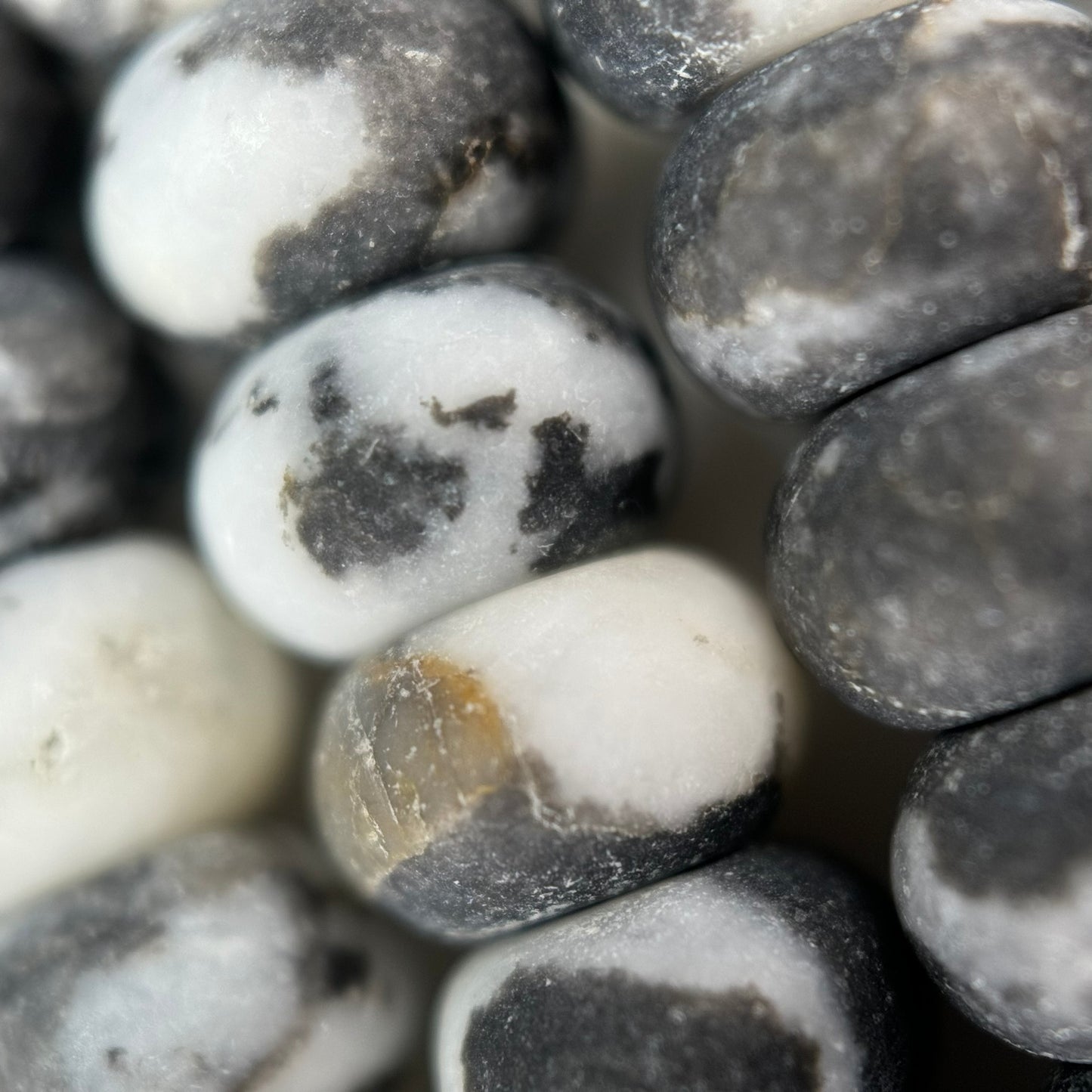 Black and White Jasper Rondelle Beads image 4