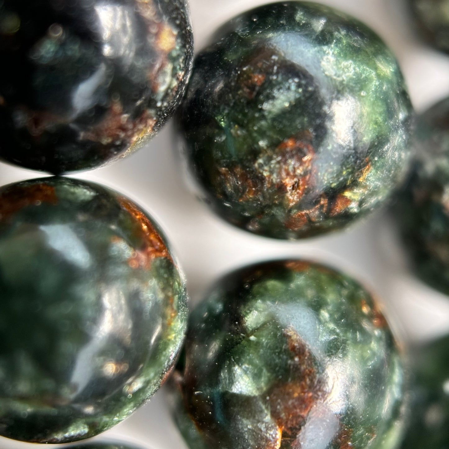 Seraphinite Polished Round Beads image 3