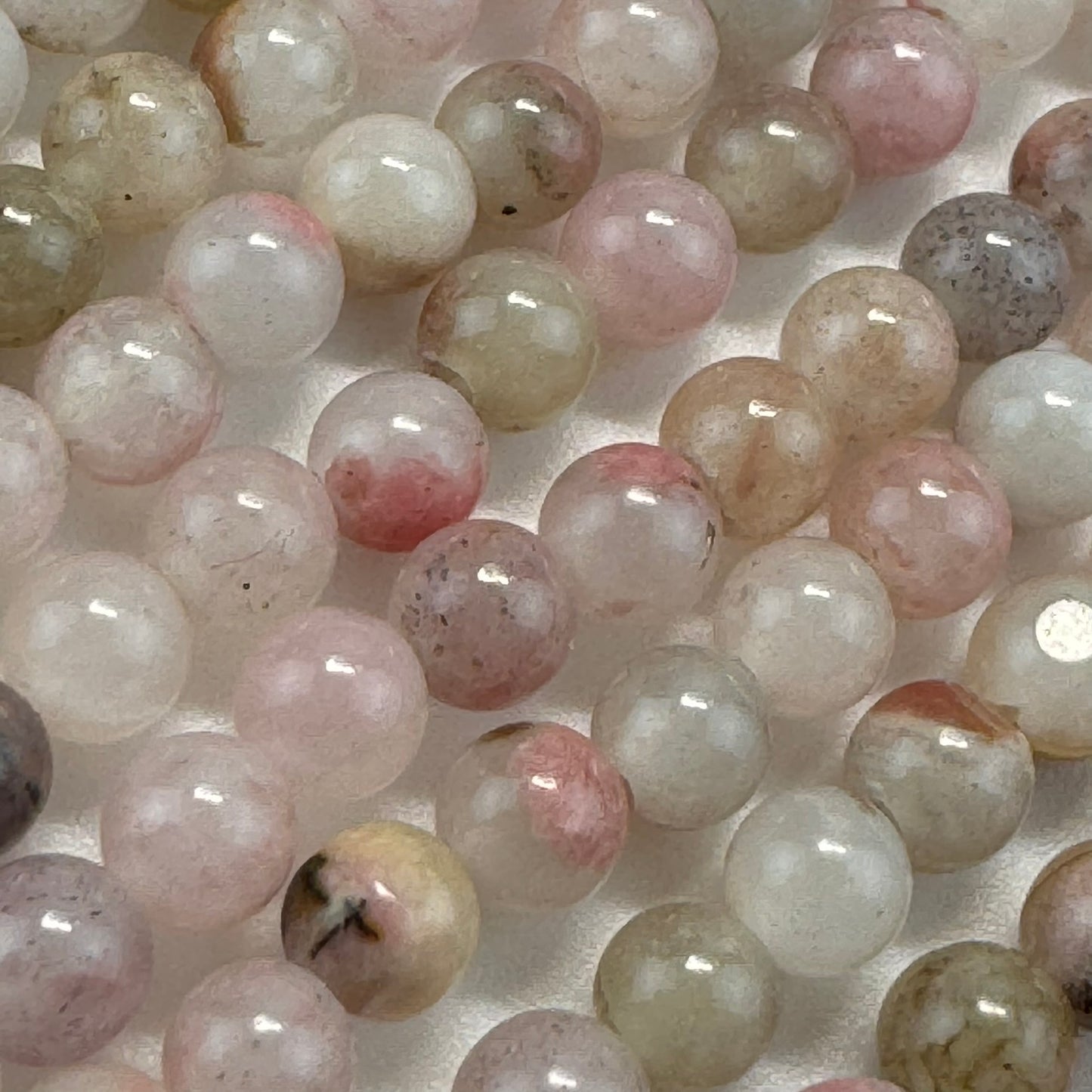 Sakura Rhodonite Polished Round Beads - Color B image 1
