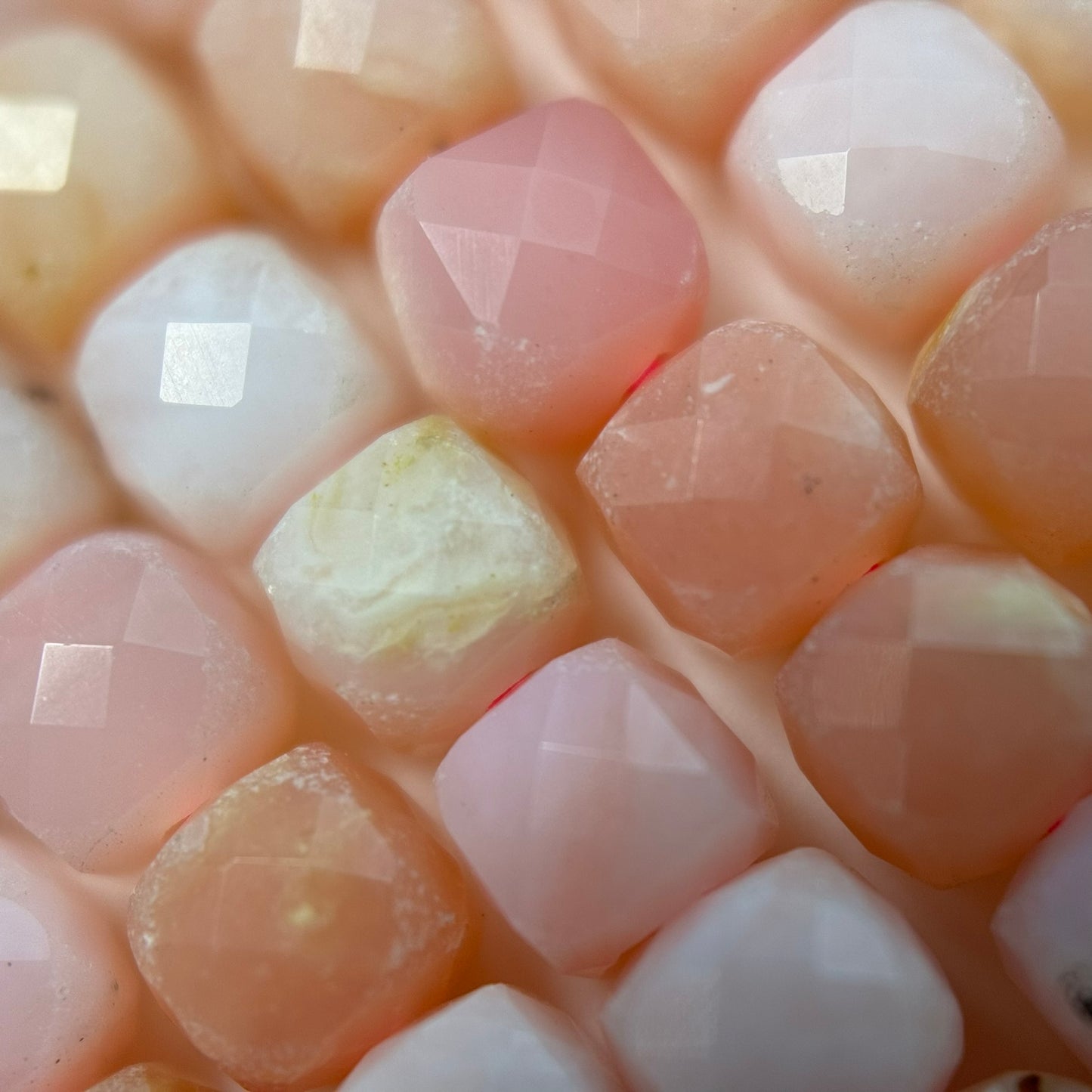 Pink Opal Square Beads image 4