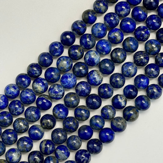 Lapis Lazuli Polished Round Beads (AA Quality)