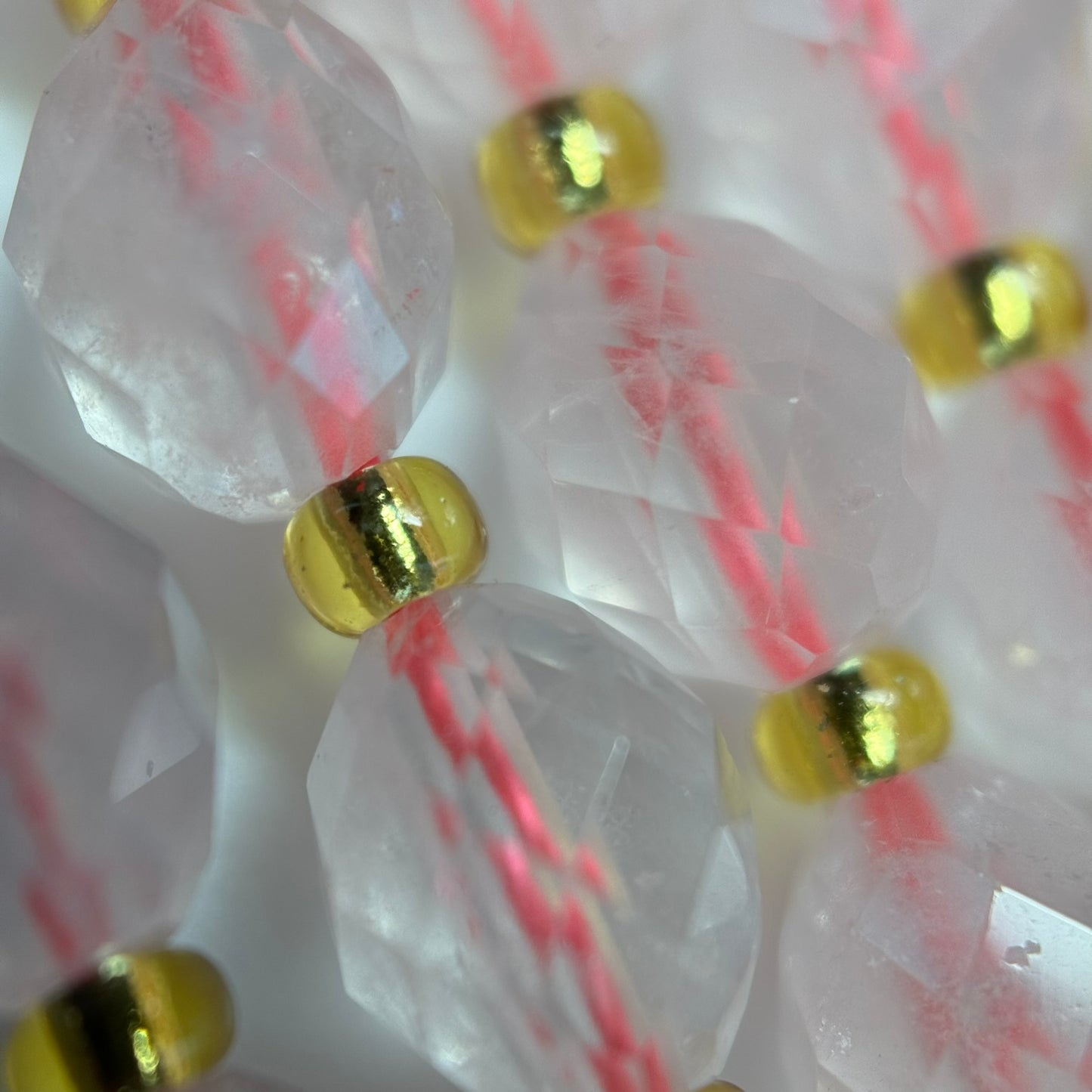 Rose Quartz Faceted Barrel 8 Beads image 6