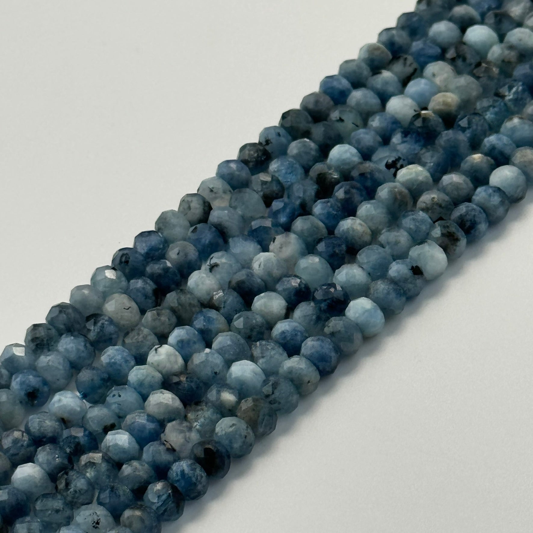 Aquamarine Faceted Rondelle Bead Gemstone Beads image 8