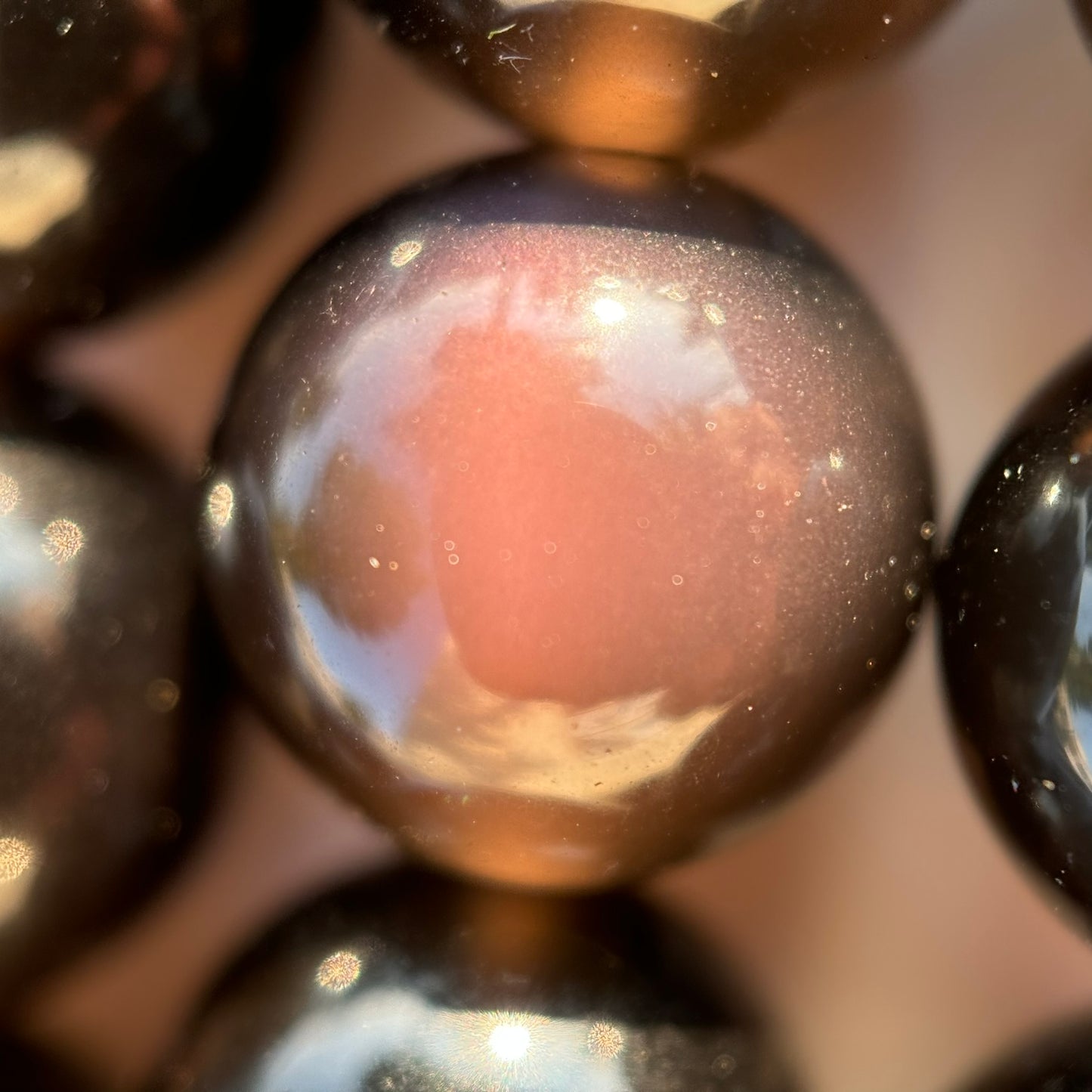 Ice Rainbow Obsidian Polished Round Beads image 3