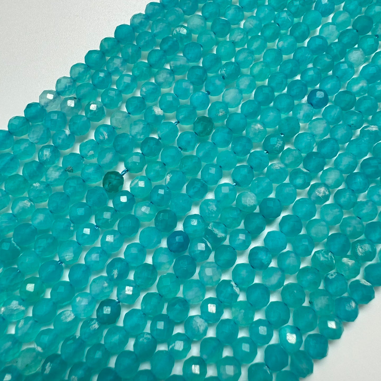 Amazonite AAAA Faceted Round Gemstone Beads image 2