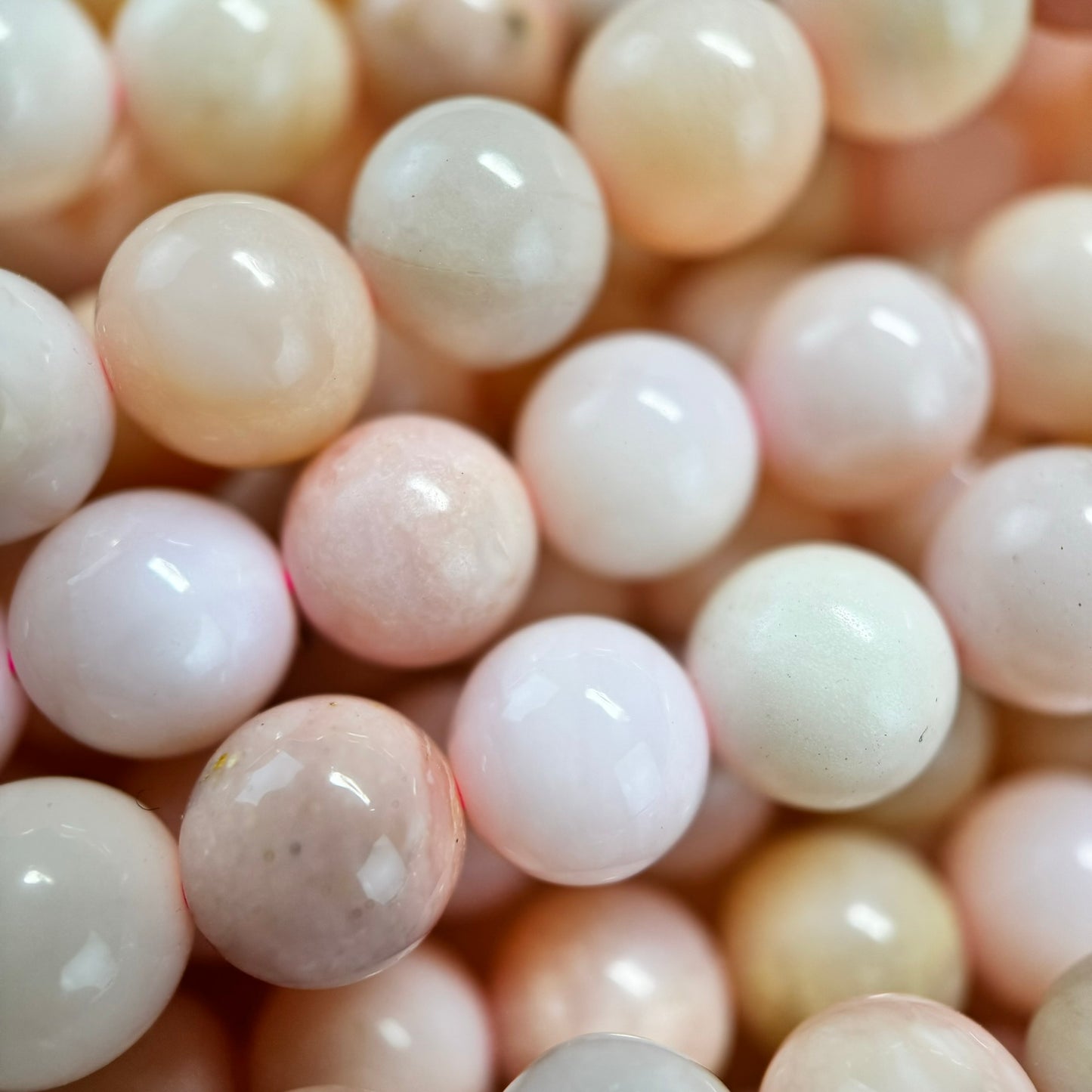 Pink Opal AA Polished Round Beads image 11
