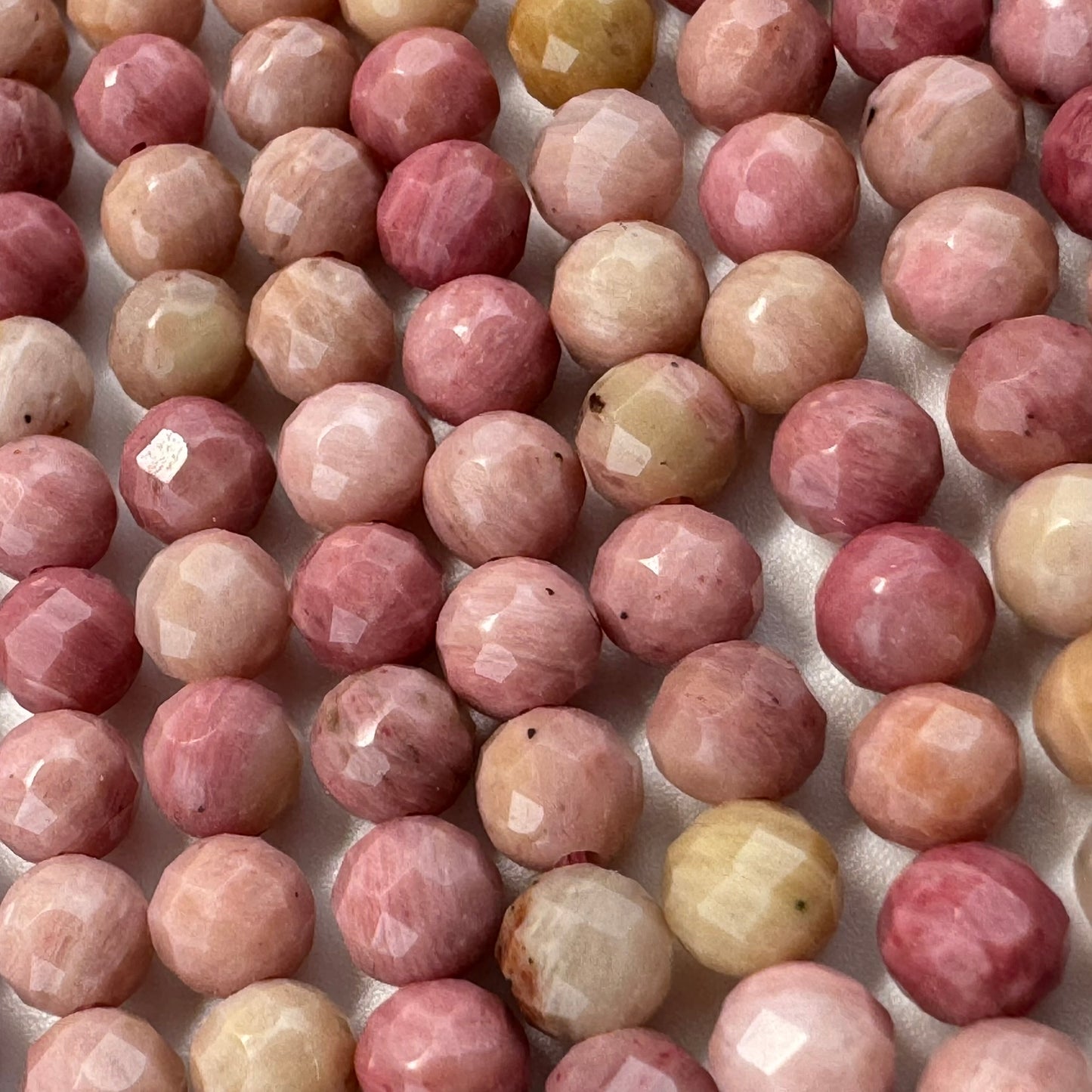 Rhodonite Faceted Round Beads (A Quality) image 6