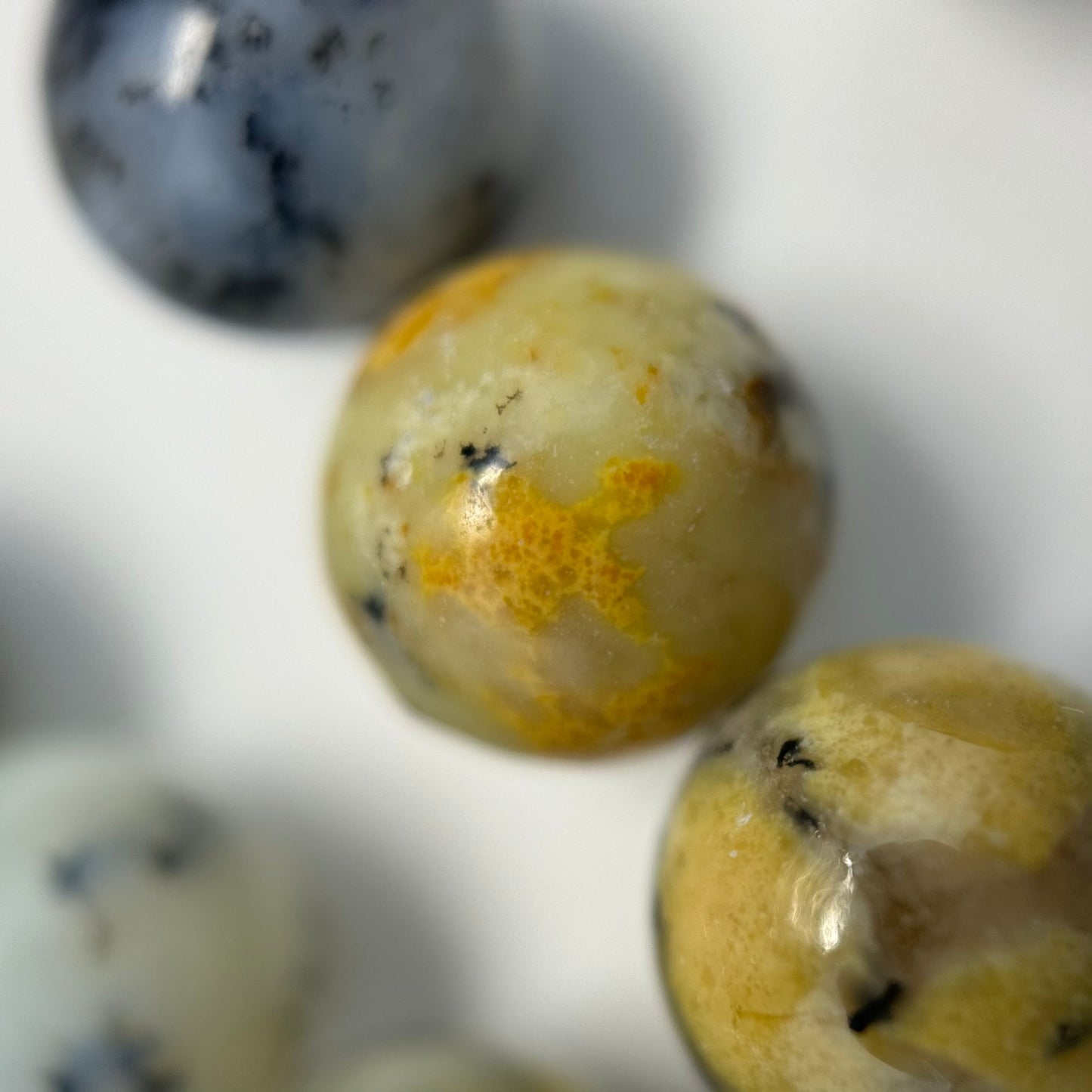 Dendritic Opal Polished Round Beads image 6