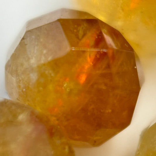 Faceted Citrine Beads - Rondelle Heated