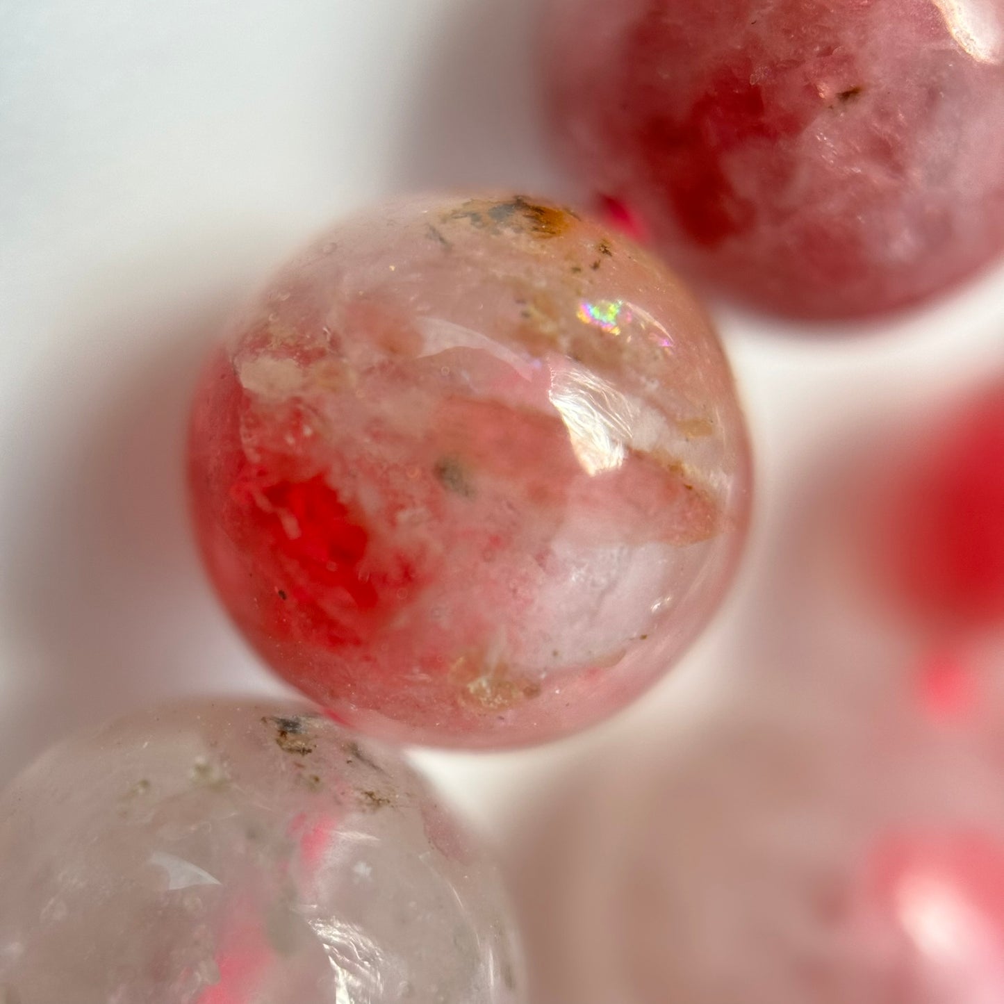 Sakura Rhodonite Polished Round Beads - Color A image 2