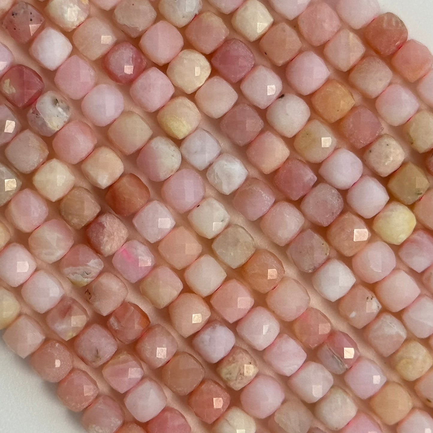 Pink Opal Square Beads image 1