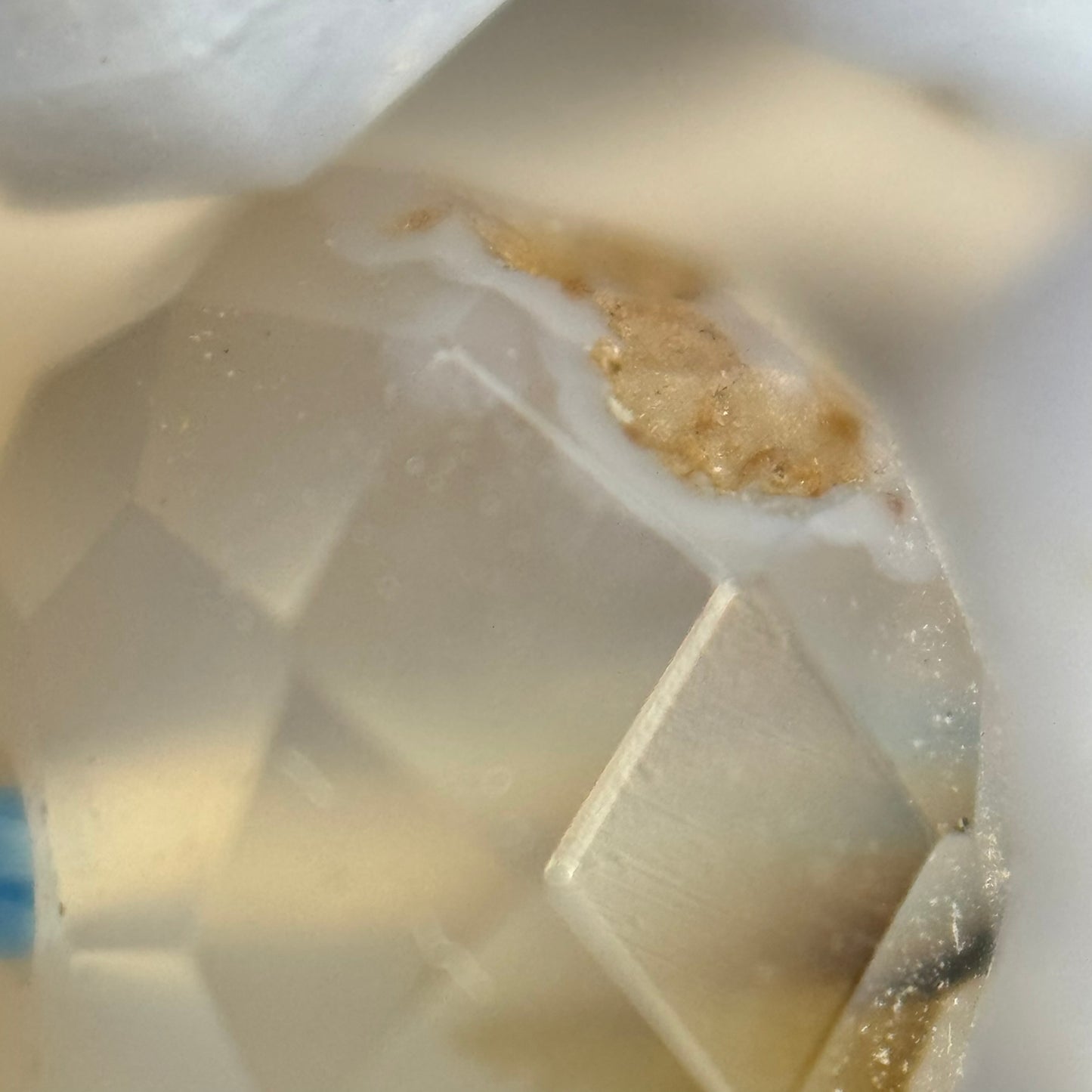 Blue Lace Agate Faceted Rondelle Beads image 1