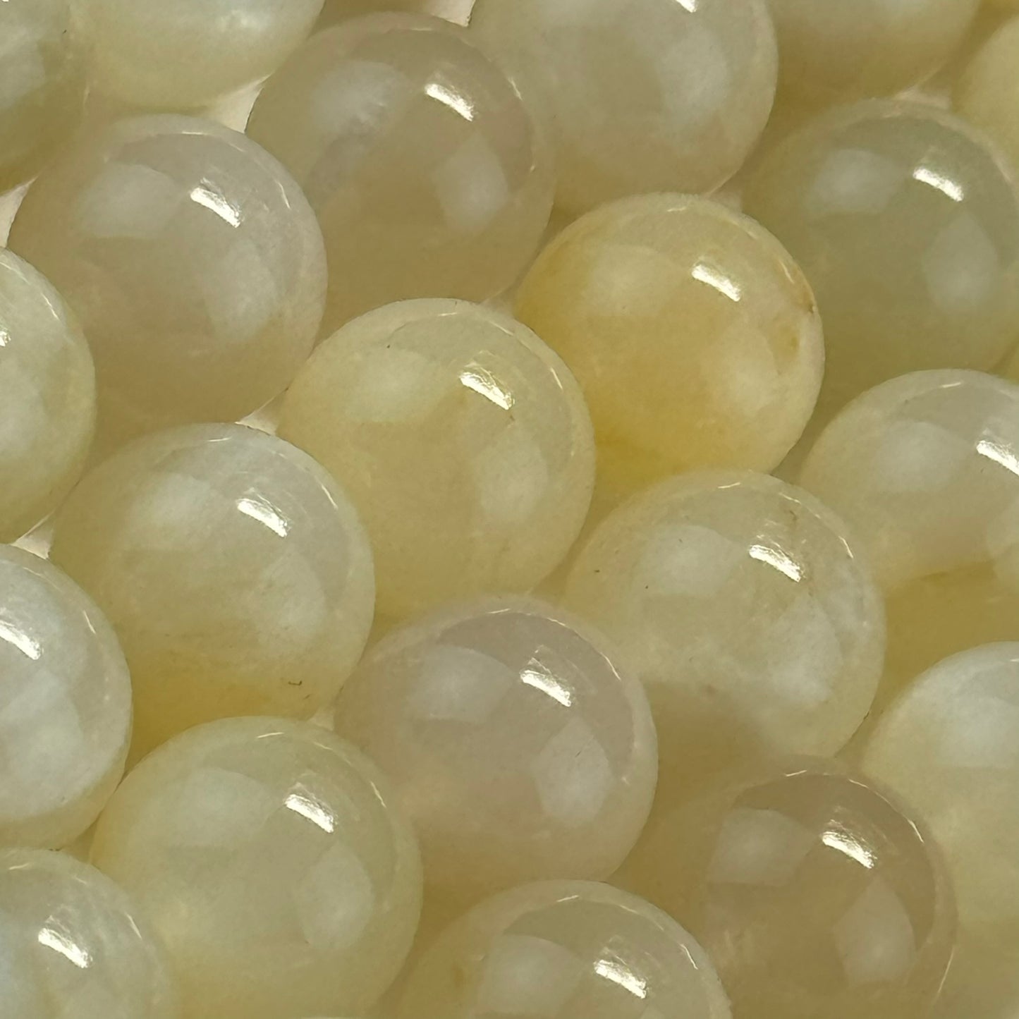 White Chocolate Moonstone Polished Round Beads image 6