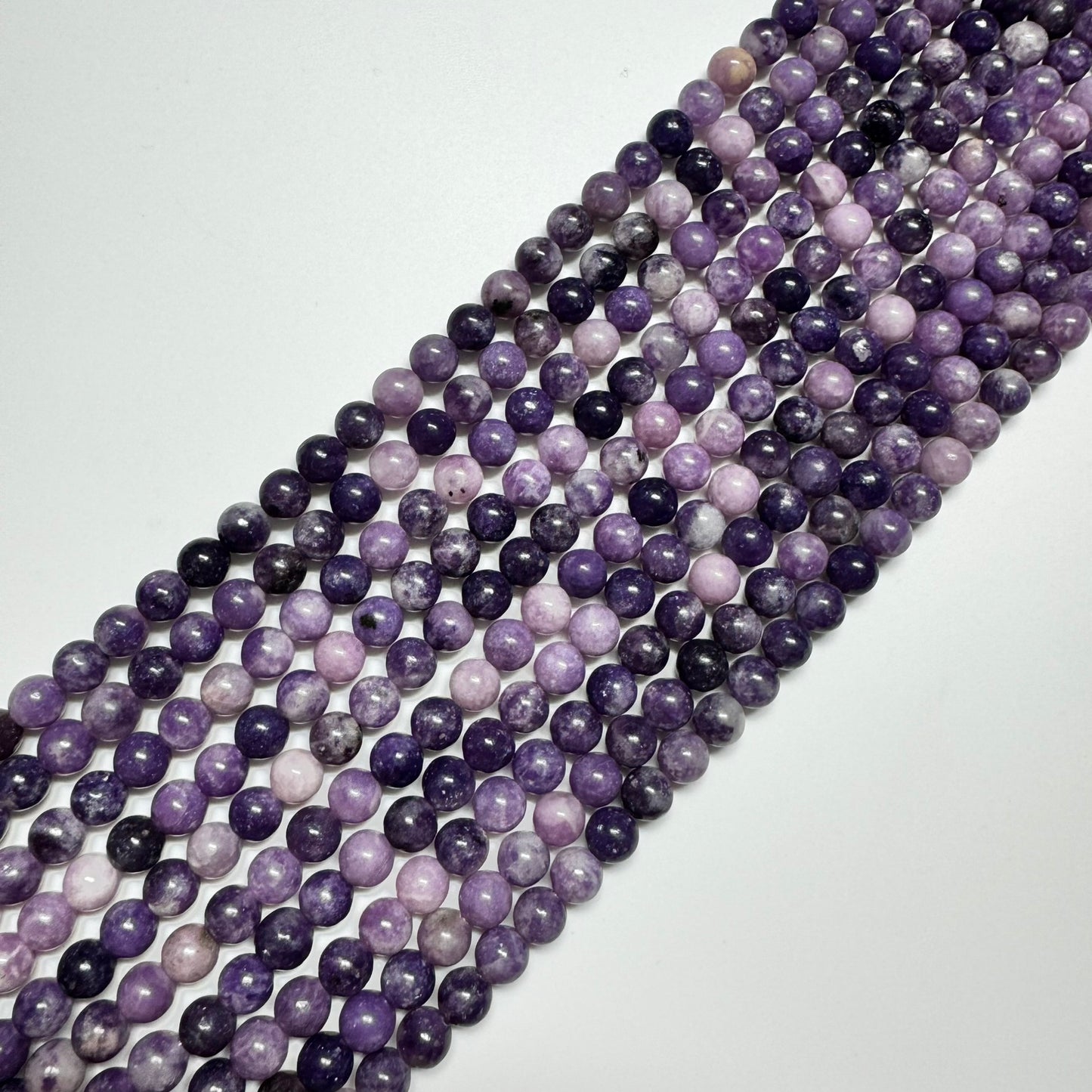 Lepidolite A Polished Round Beads image 0