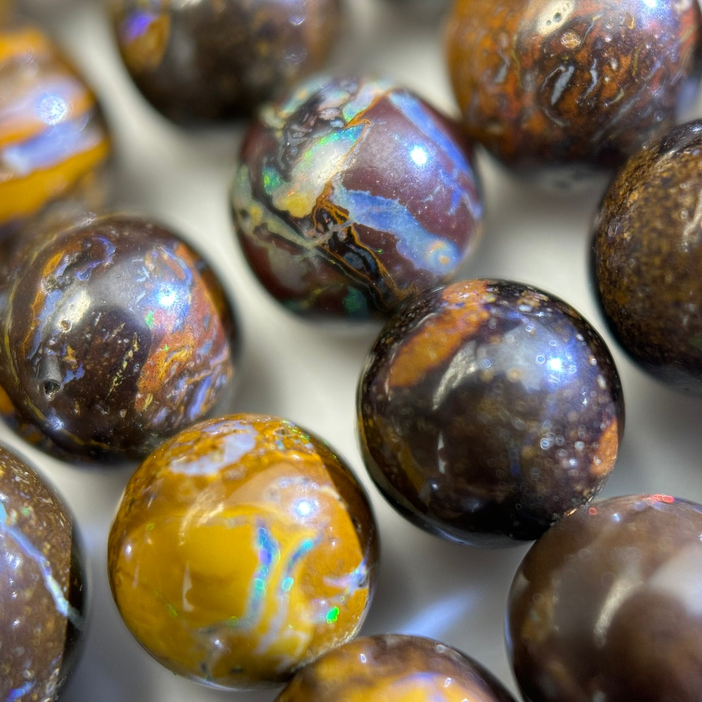Australian AA Boulder Opal Polished Round Beads image 8