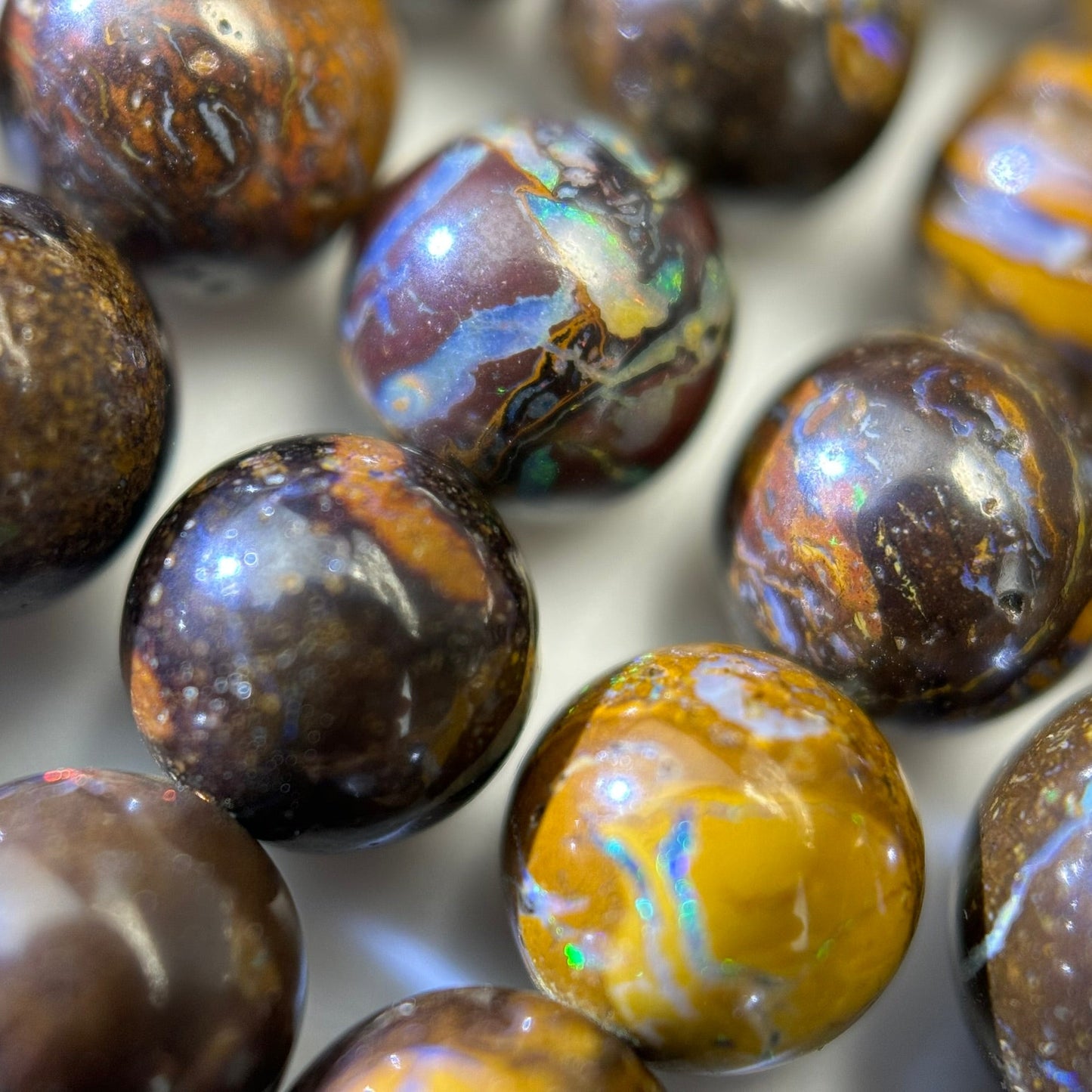 Australian AA Boulder Opal Polished Round Beads image 8