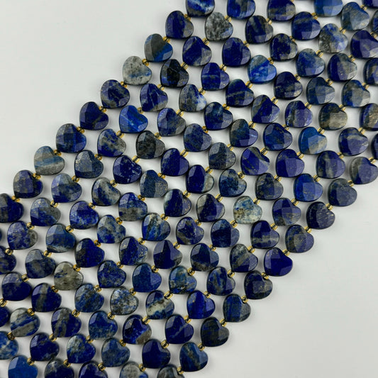 Lapis Lazuli Faceted Heart Shape Beads (AA Quality)