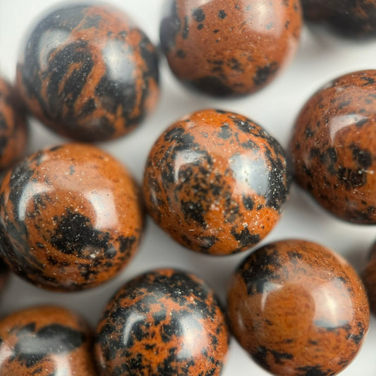 Obsidian Mahogany Polished Round Beads - (AA Quality)