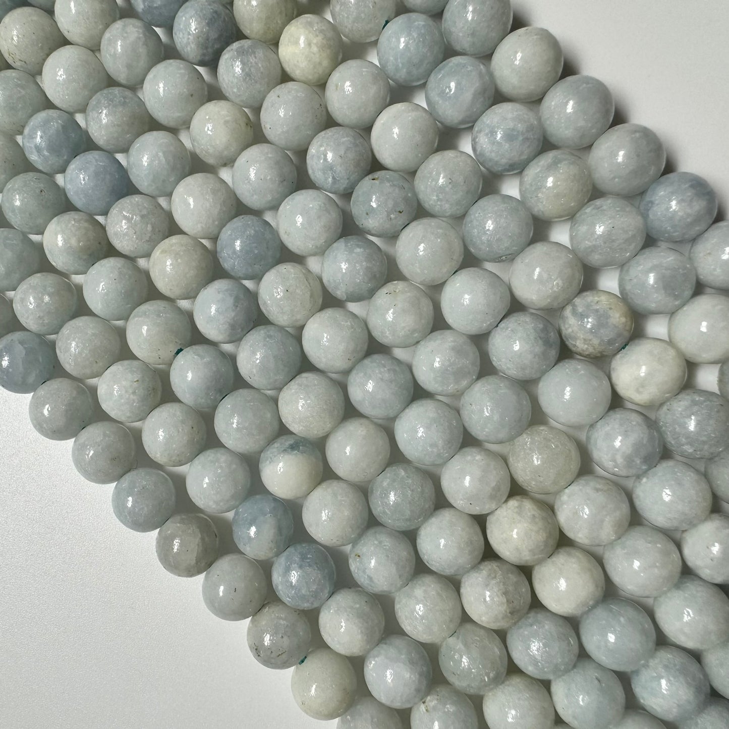 Blue Calcite Polished Round Beads image 6