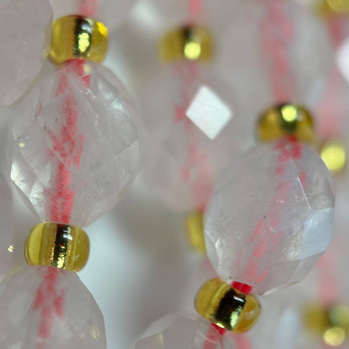 Rose Quartz Faceted Barrel 8 Beads image 3