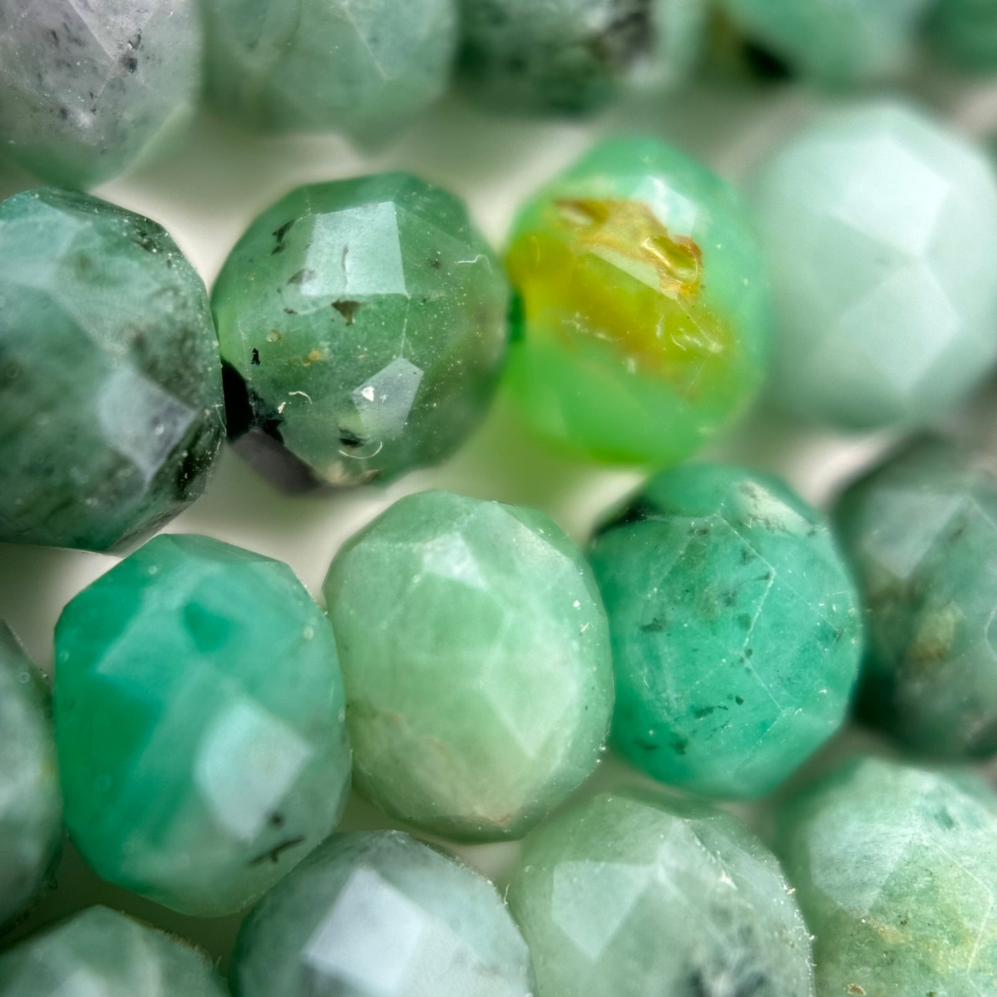 Emerald Faceted Rondelle Beads image 1