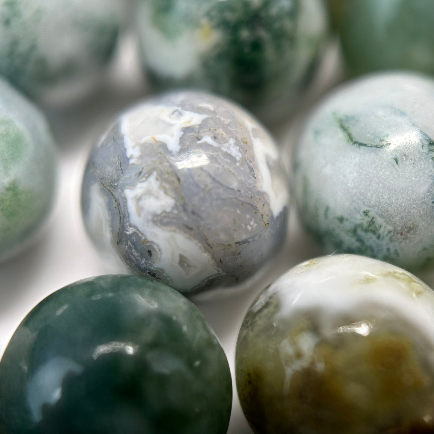 Tree Moss Agate Polished Round Beads image 6