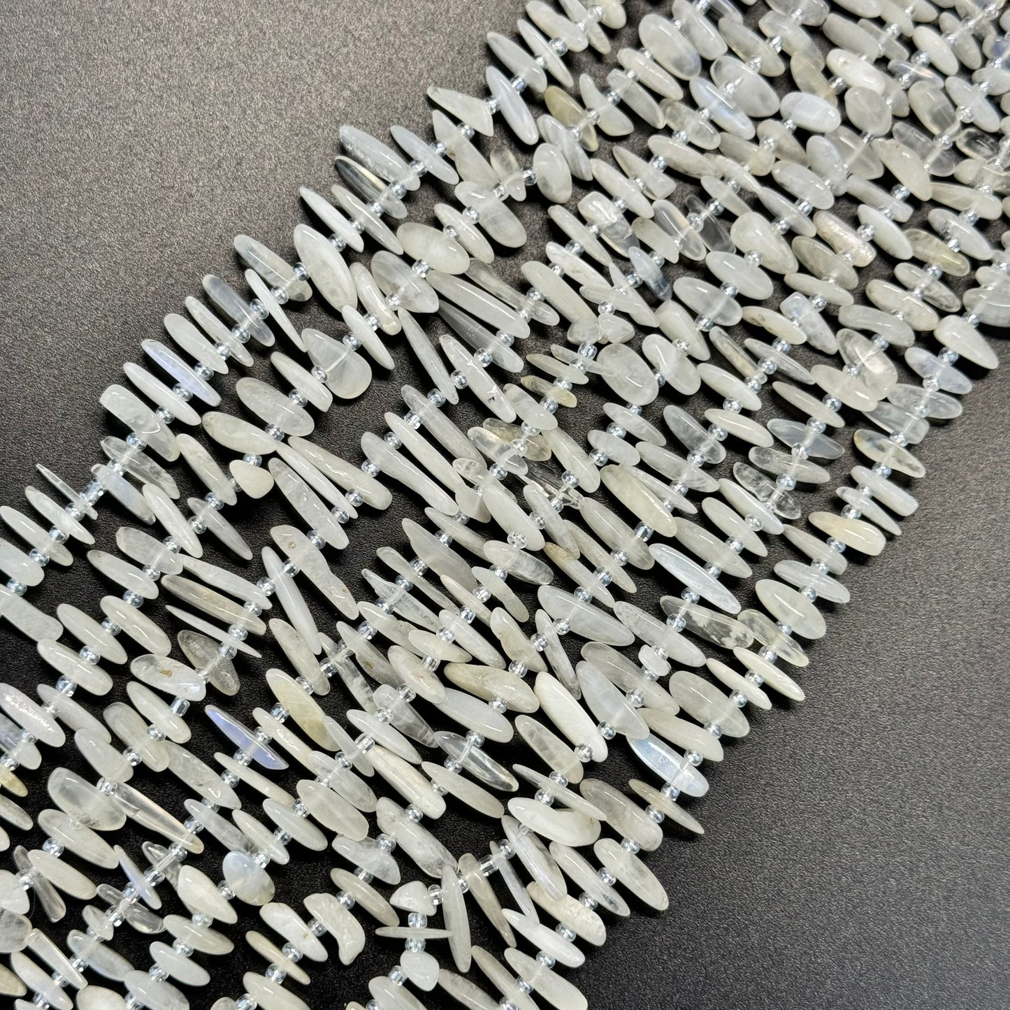 Rainbow Moonstone Polished Blade Beads image 7
