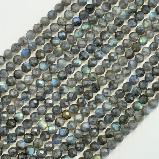 Faceted Labradorite Beads - Round Shape