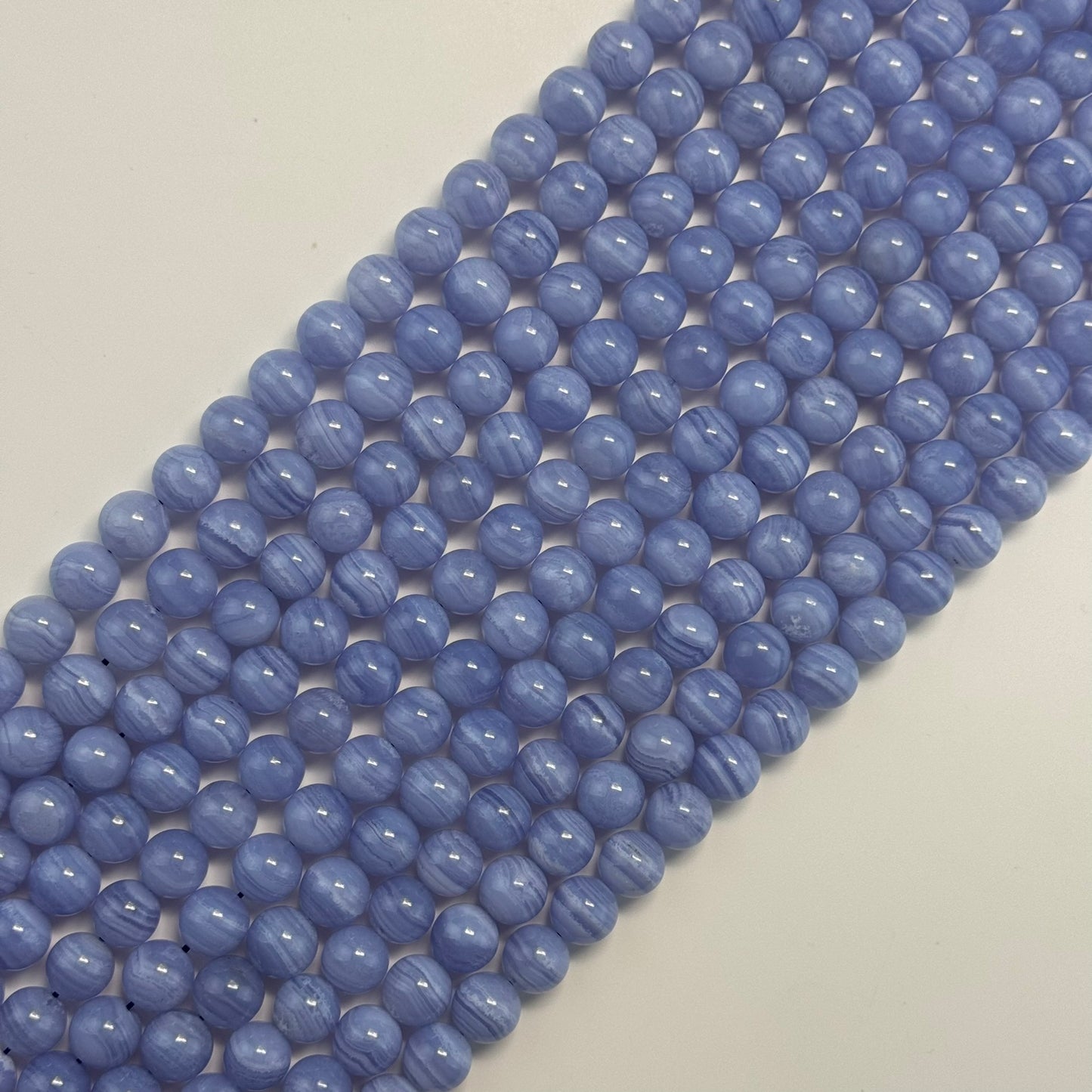 Blue Lace Agate AAA Round Polished Beads image 2