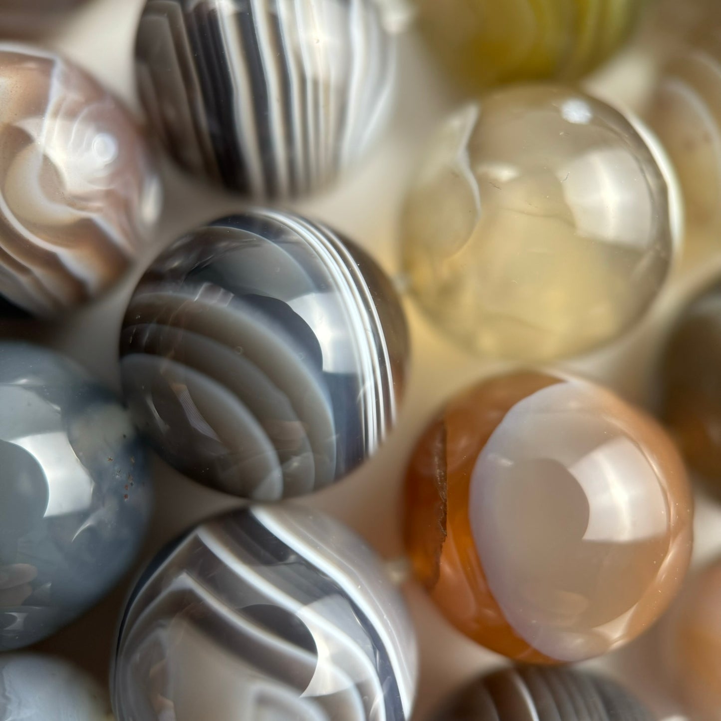 Botswana Agate Polished Round Beads image 1