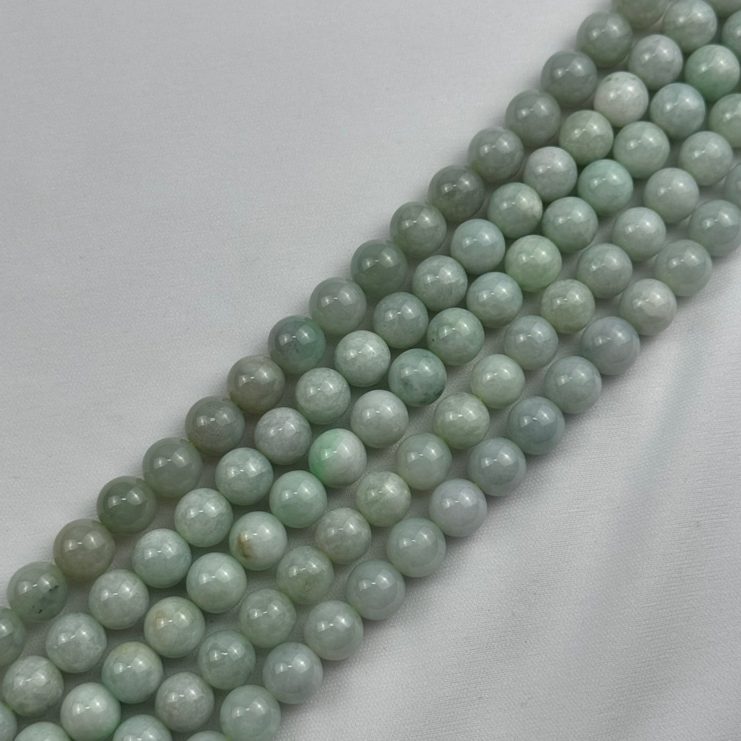 Burmese Green Jade AAA Polished Round Beads image 4