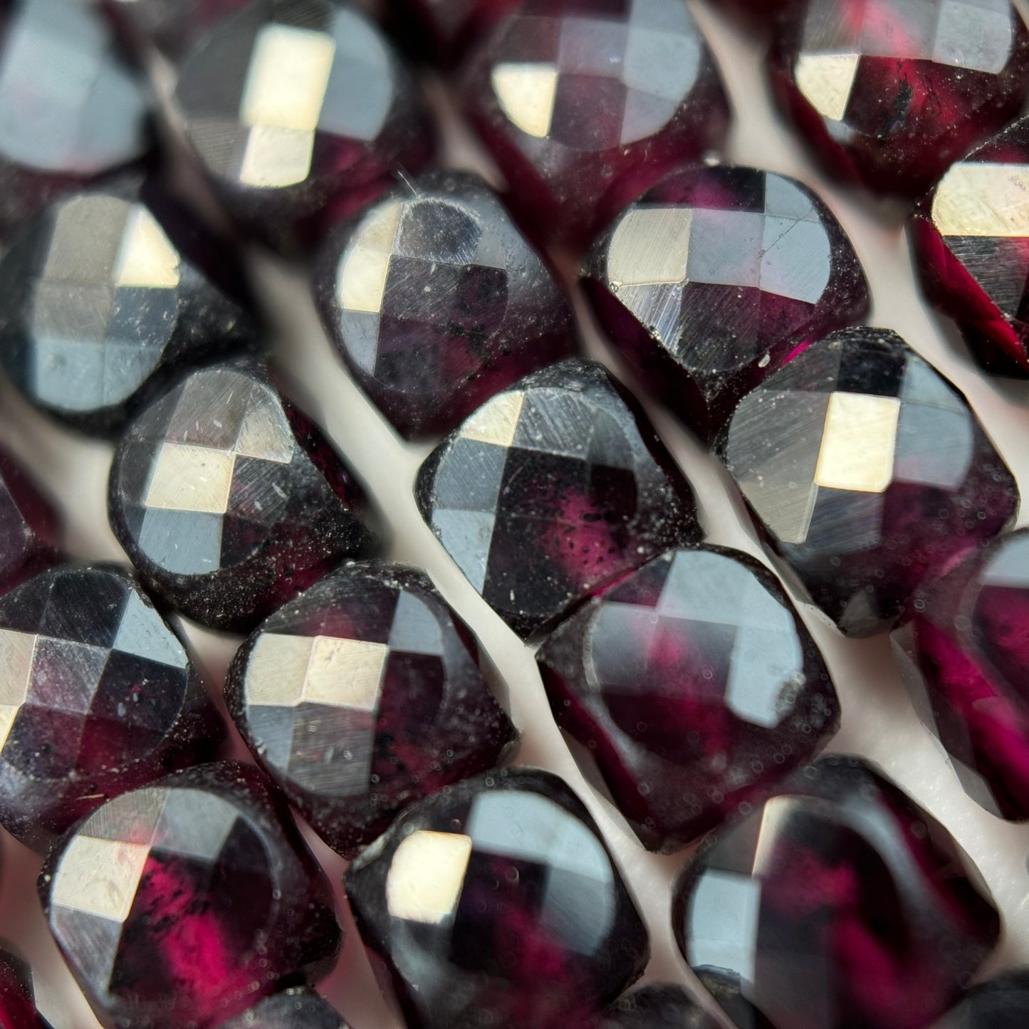 Garnet Square Beads image 3