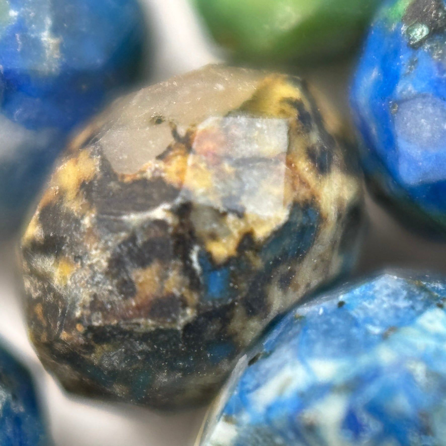 Azurite Faceted Rondelle Beads image 8