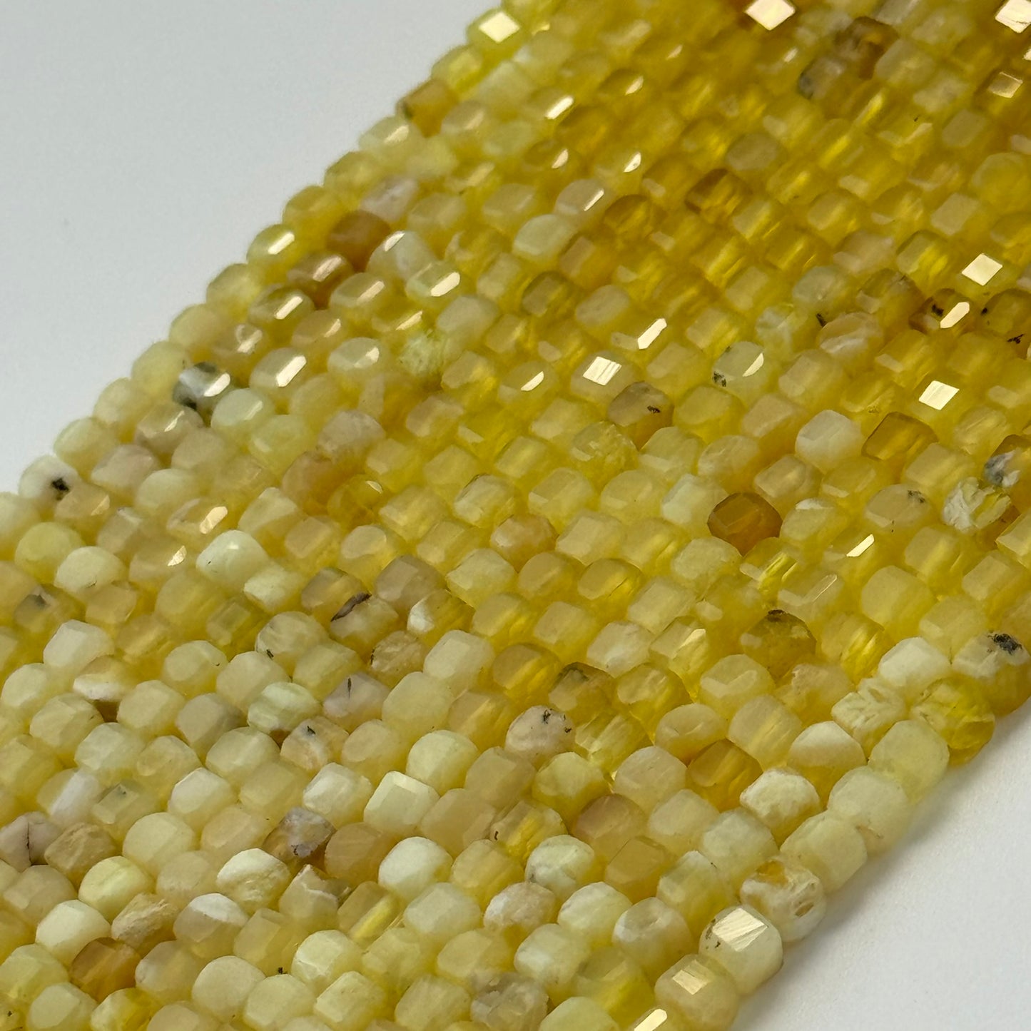 Yellow Opal Square Beads image 3