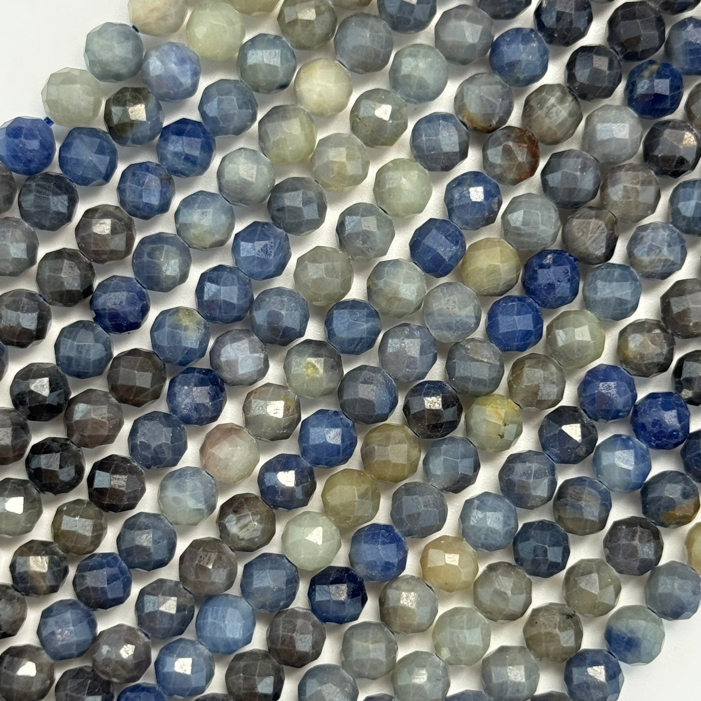 Natural Sapphire Faceted Round Beads image 14