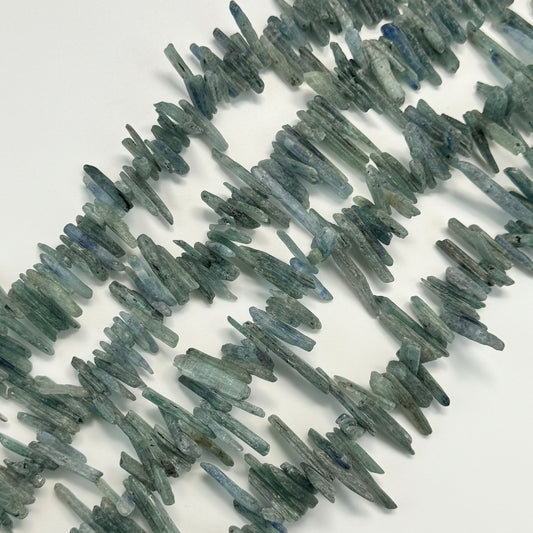 Green Kyanite Beads - Blade Polished Beads