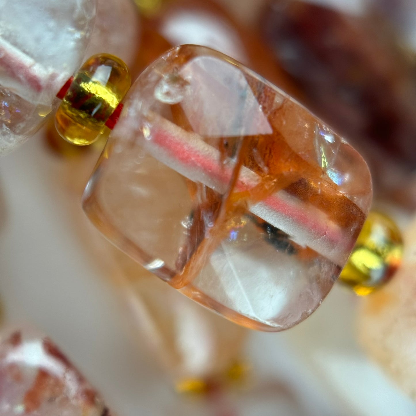 Hematoid Quartz Quartz Rectangular Faceted Cushion Cut Beads10xÂ8 mm Beads image 7