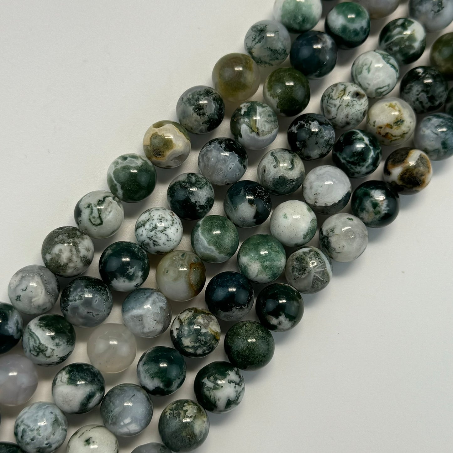 Tree Moss Agate Polished Round Beads image 8