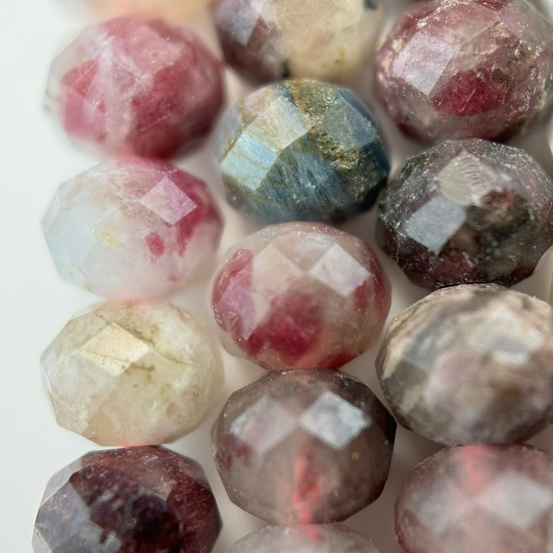 Tourmaline Faceted Rondelle Beads (6x4mm) image 2