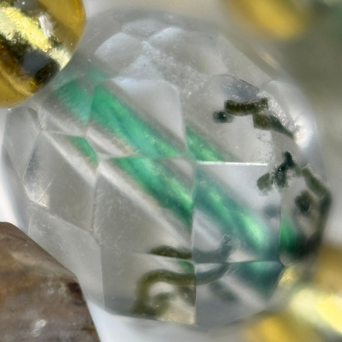Lodalite (Chlorite) Faceted Barrel 8×6 mm Beads image 5