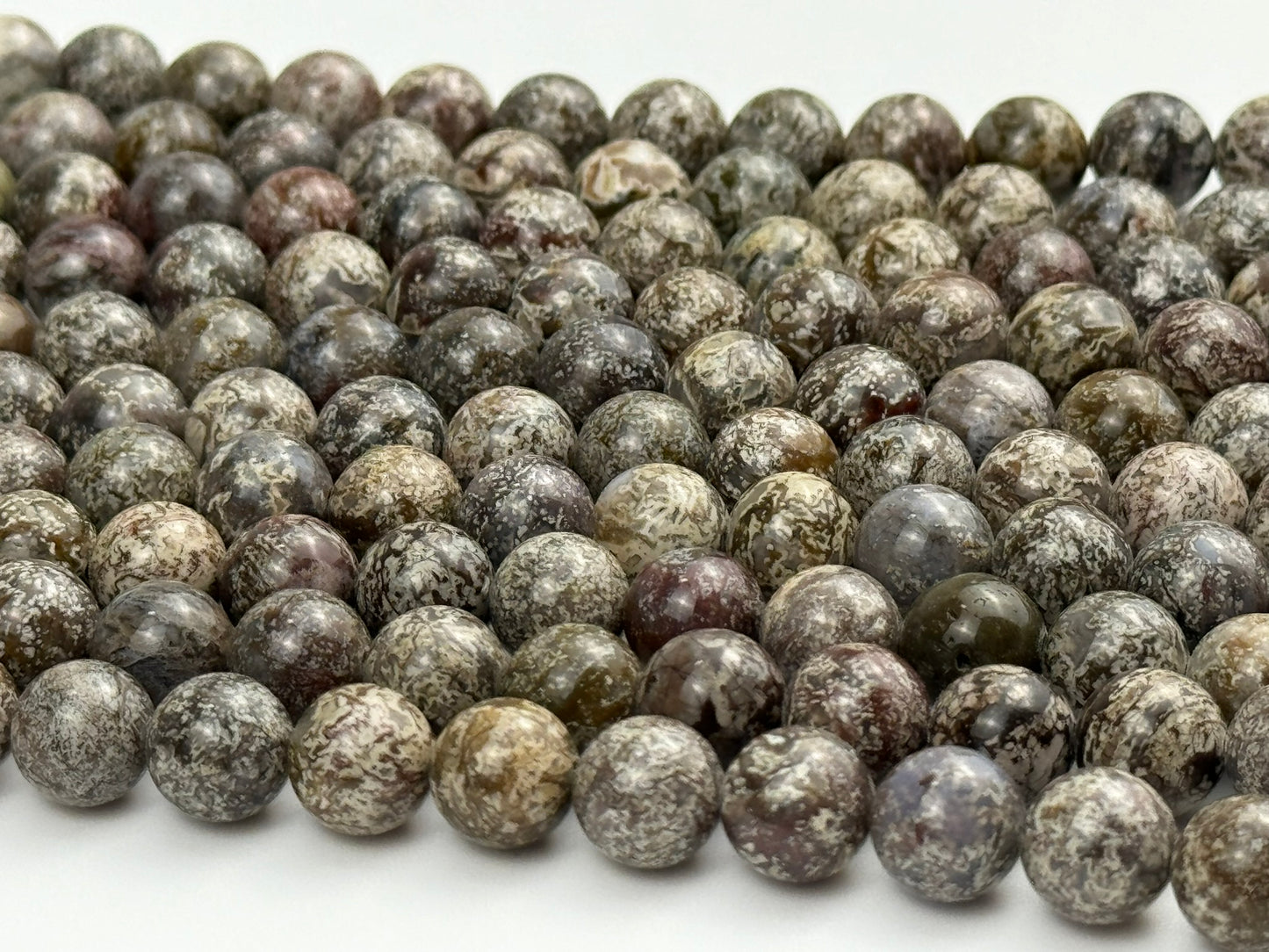 Crazy Red Agate Polished Round Beads (8mm) image 2